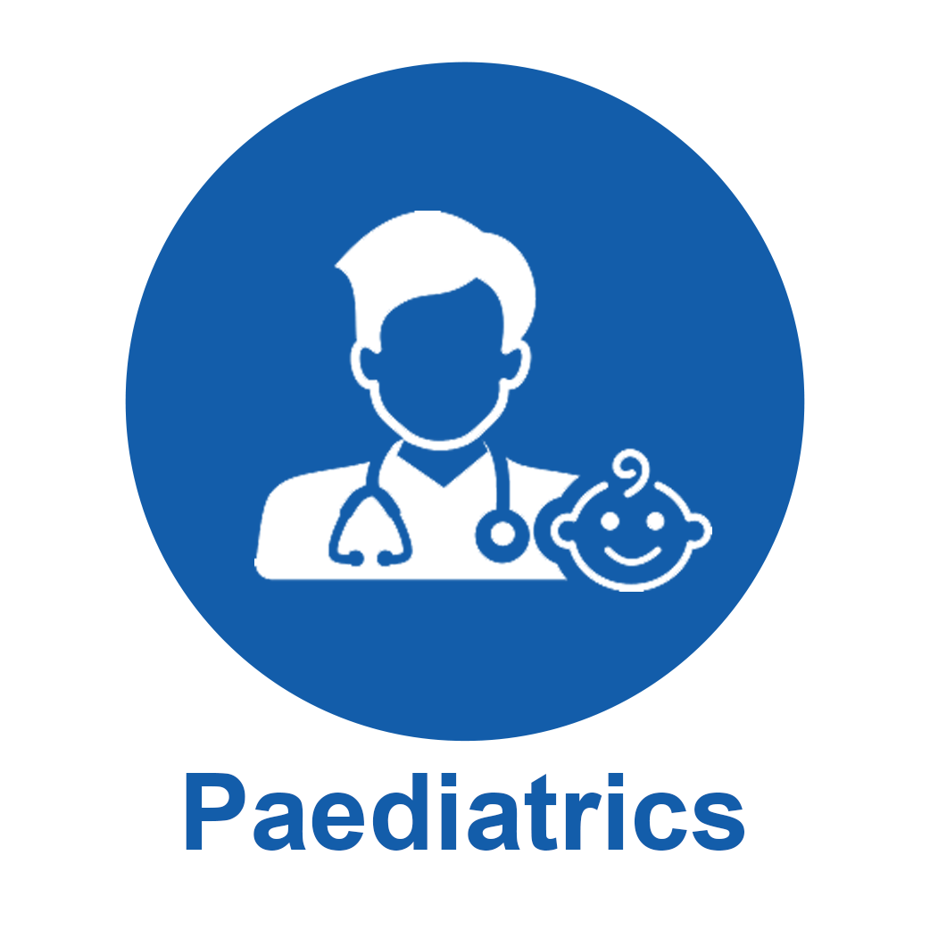 Pediatrician examining a child at Devi Ratna Hospital.